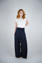 Navy Sculpted Pants